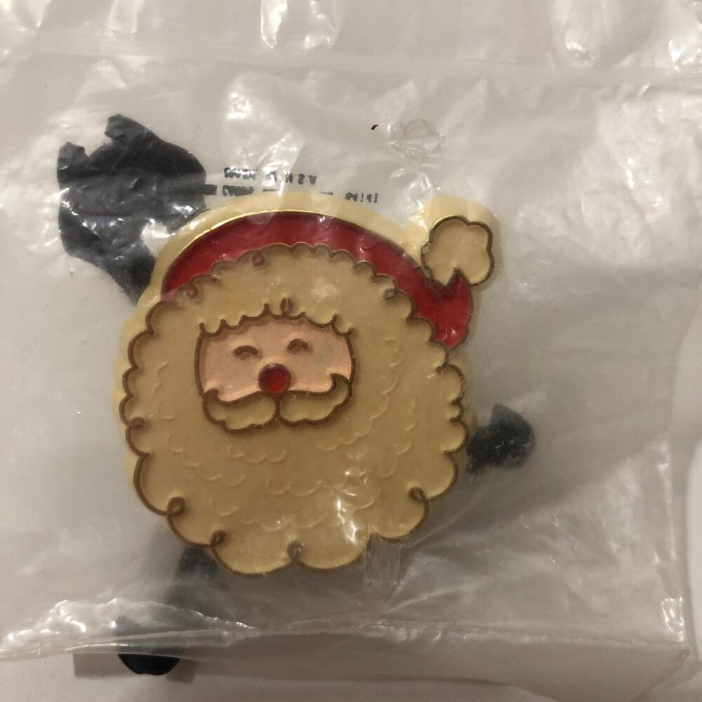 Vintage Christmas Pin Brooch Hallmark Cards Inc. Santa Claus NEW